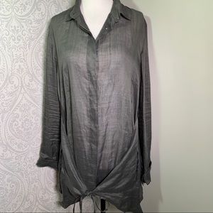 Elm Design button down blouse in grey.